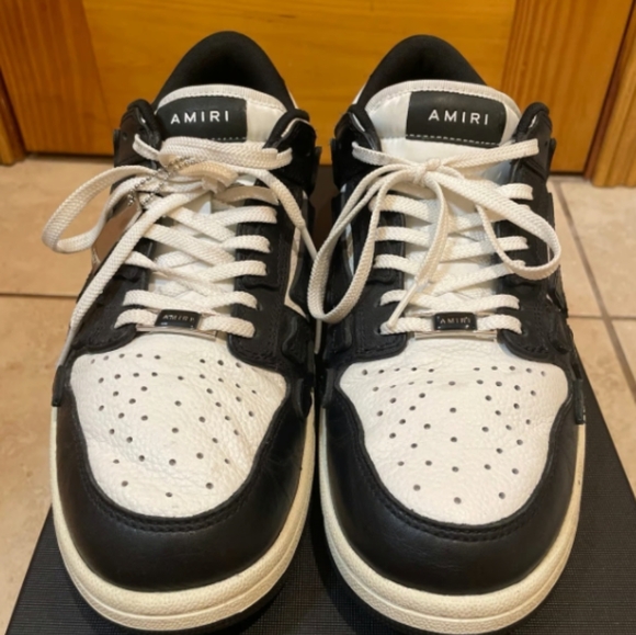 AMIRI Other - AMIRI Skel Skeleton Low-Top Leather Sneakers US 10 Mens Black and White Amiri